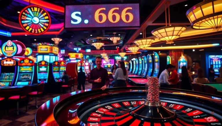 Experience the excitement of s666 at high-stakes roulette tables with vibrant casino lights.