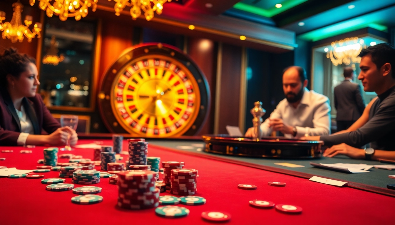 Experience the thrill of casino gameplay with tg88 poker chips and cards at an elegant table.