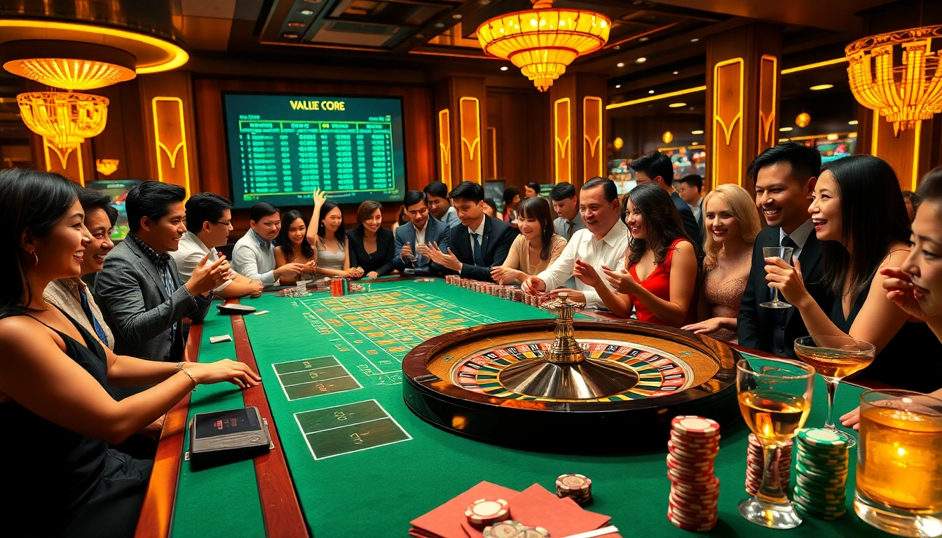 Experience the thrill of roulette at https://dh88vip.com/ with energetic players surrounded by colorful betting environments.